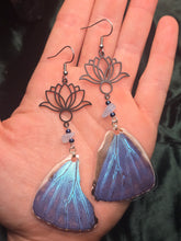 Load image into Gallery viewer, Blue Morpho ~ Morpho Menelaus Earrings
