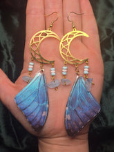 Load image into Gallery viewer, Blue Morpho ~ Morpho Menelaus Earrings

