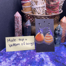 Load image into Gallery viewer, Red Lacewing Earrings
